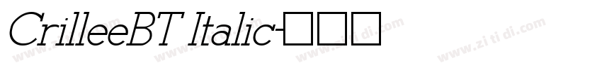 CrilleeBT Italic字体转换